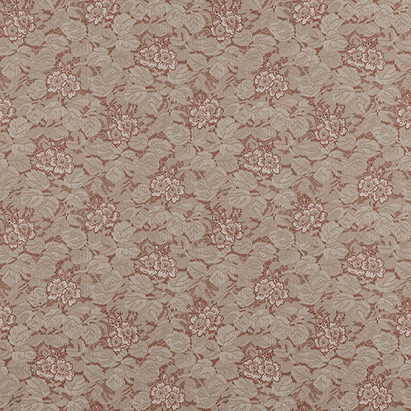 Duro papel pintado flores vintage rojo barro cocido - 53 cm x 10.05 m