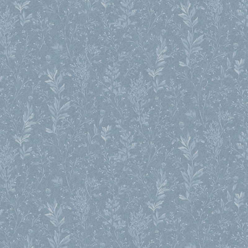 Duro papel pintado hojas azul agrisado - 53 cm x 10.05 m - 661130