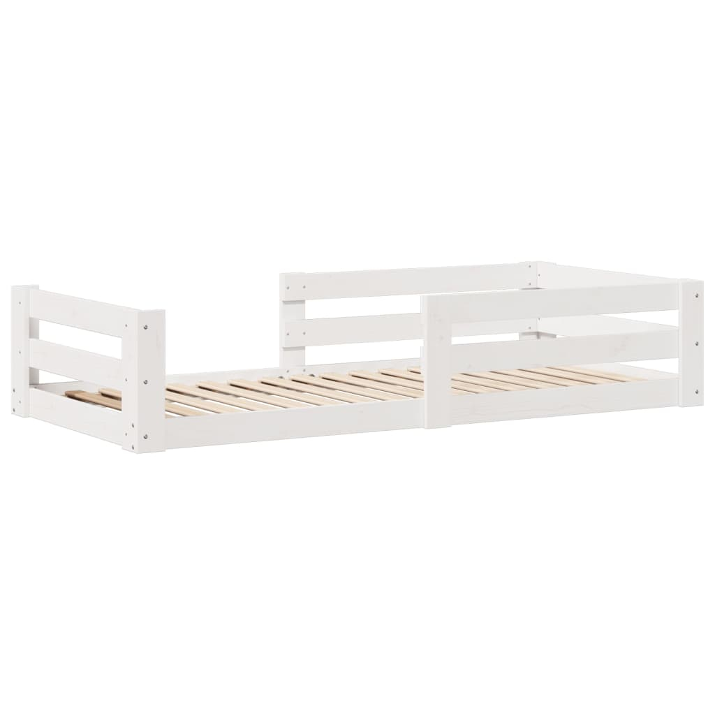 vidaXL estructura de cama sin colchón madera maciza blanca 75x190 cm