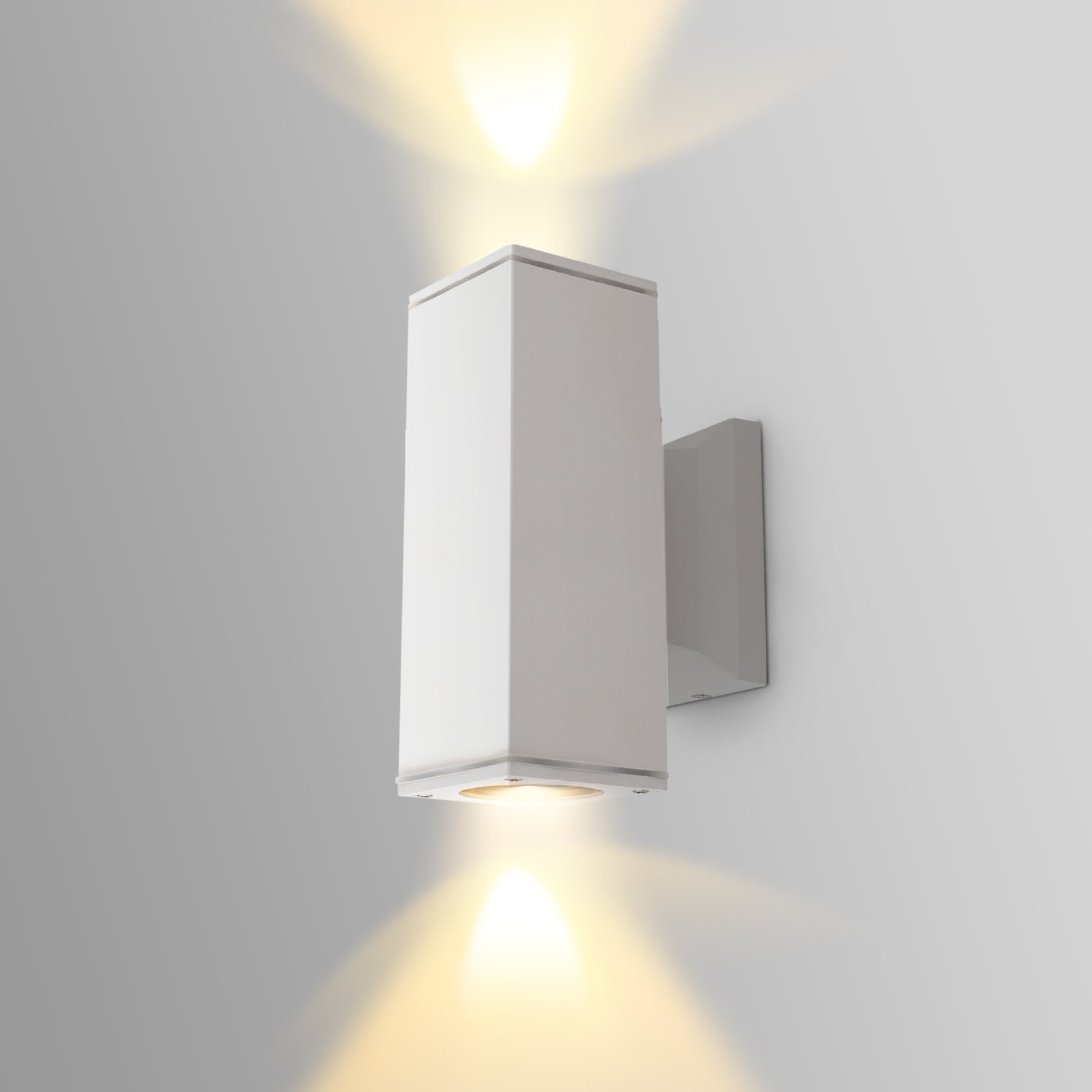 Aigostar aplique pared exterior, gu10 antracita aluminio, ip65, blanco