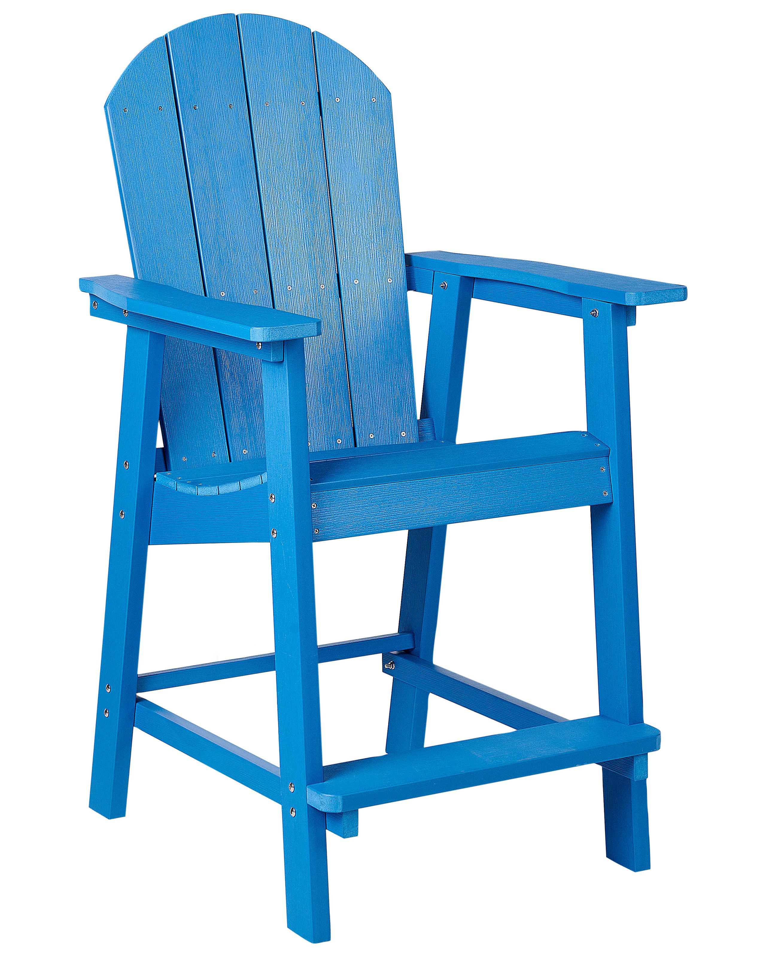 Silla de bar de jardín adirondack material sintético azul