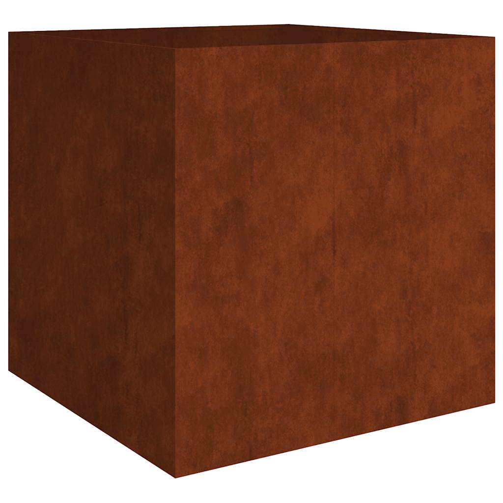 vidaXL jardinera de acero corten 80x80x80 cm