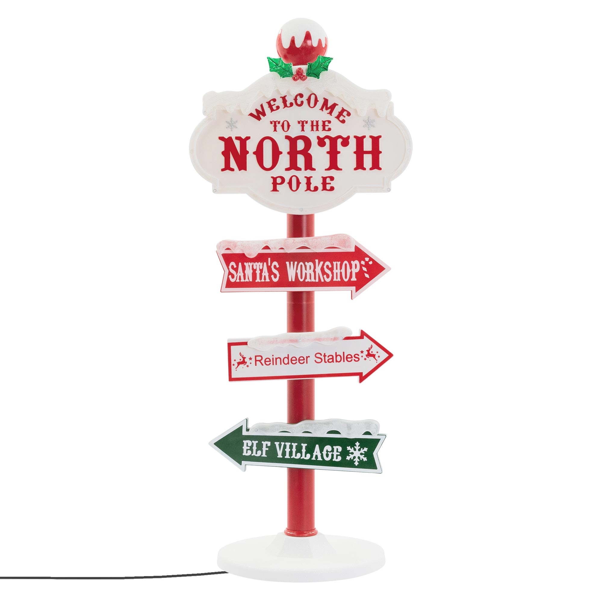 Decoración de navidad indicador polo norte LED 95cm interior/exterior