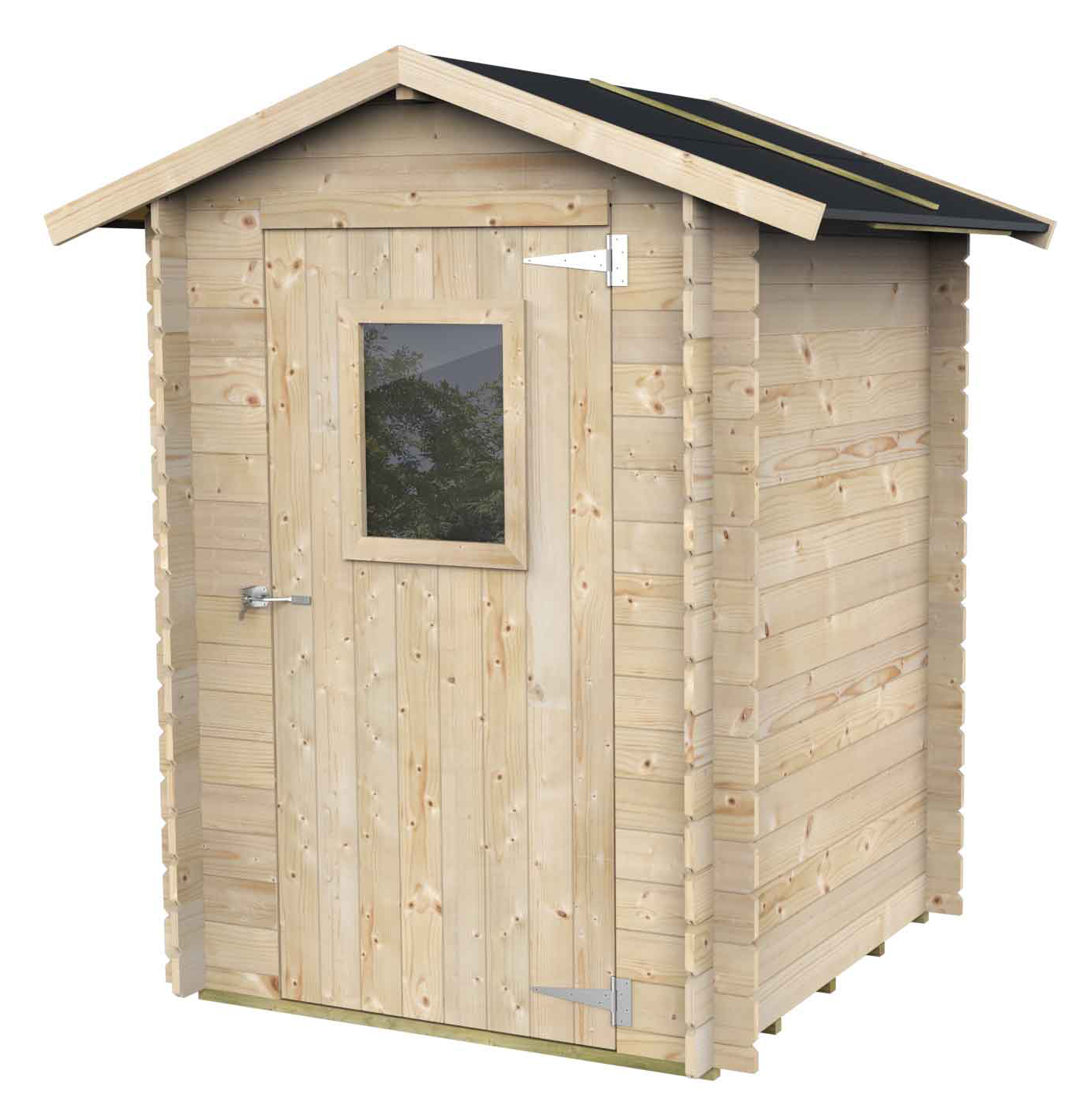 Alce - caseta bh19 hobby 146x146 madera abeto, puerta simple, osb3
