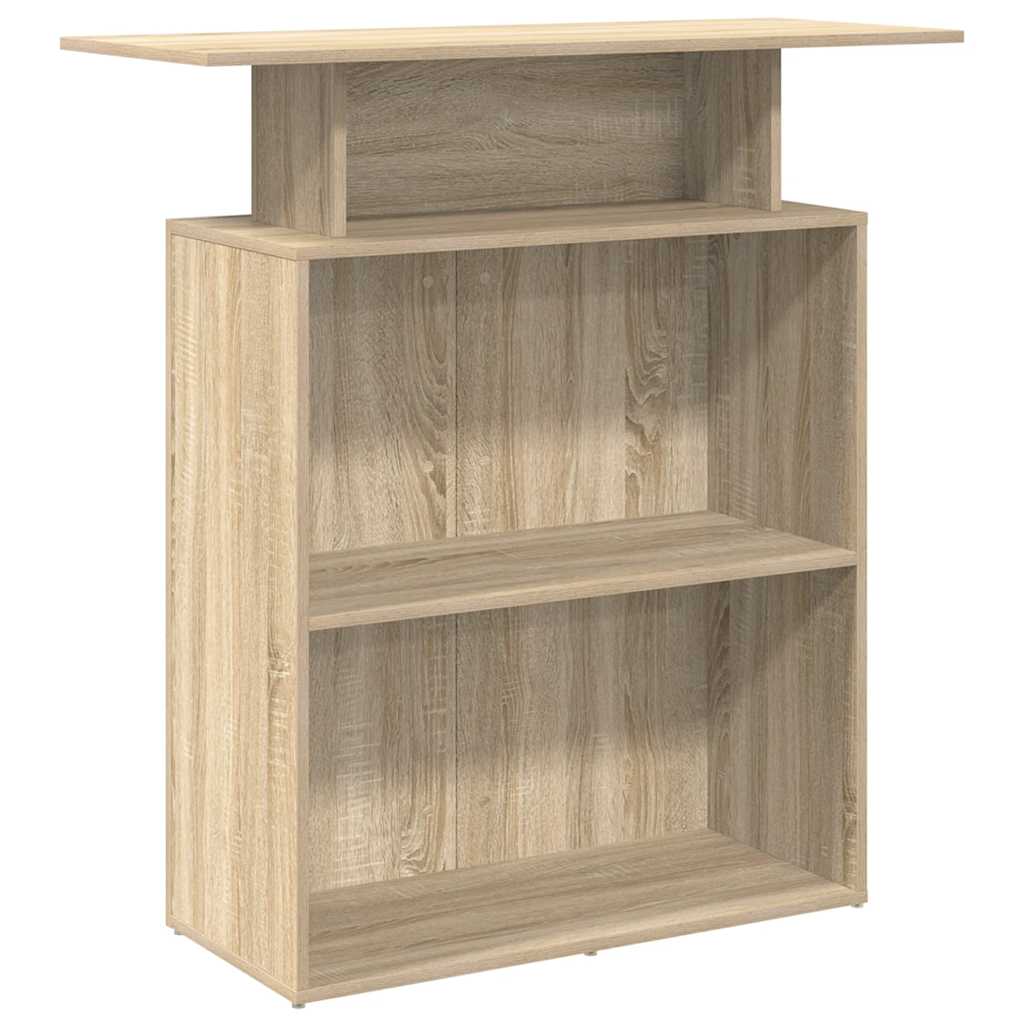 Mostrador de recepción de 100x40x104 cm en roble Sonoma