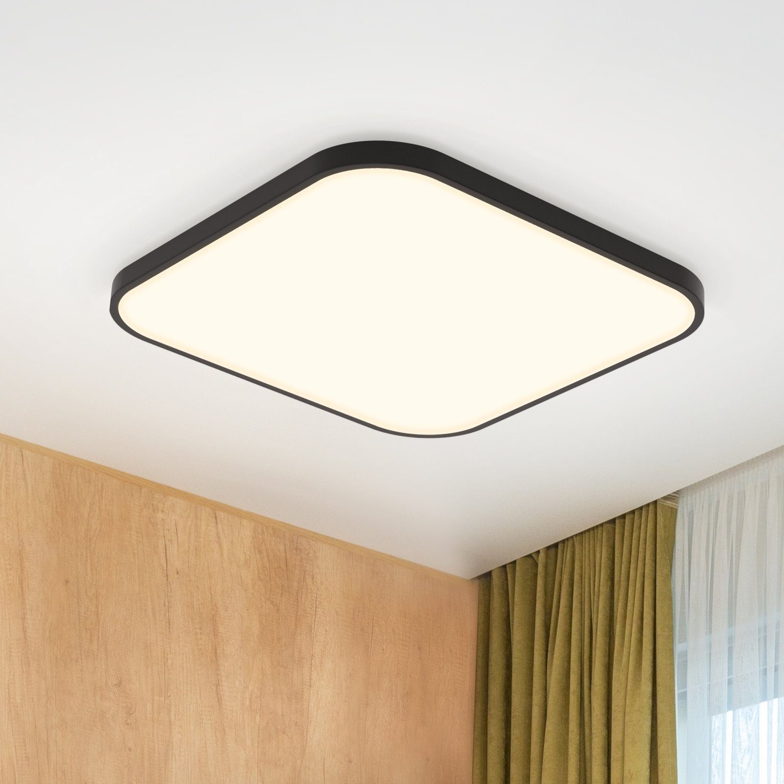 Nettlife lámpara LED 4000k, 19w, 27cm lámpara plana para dormitorio