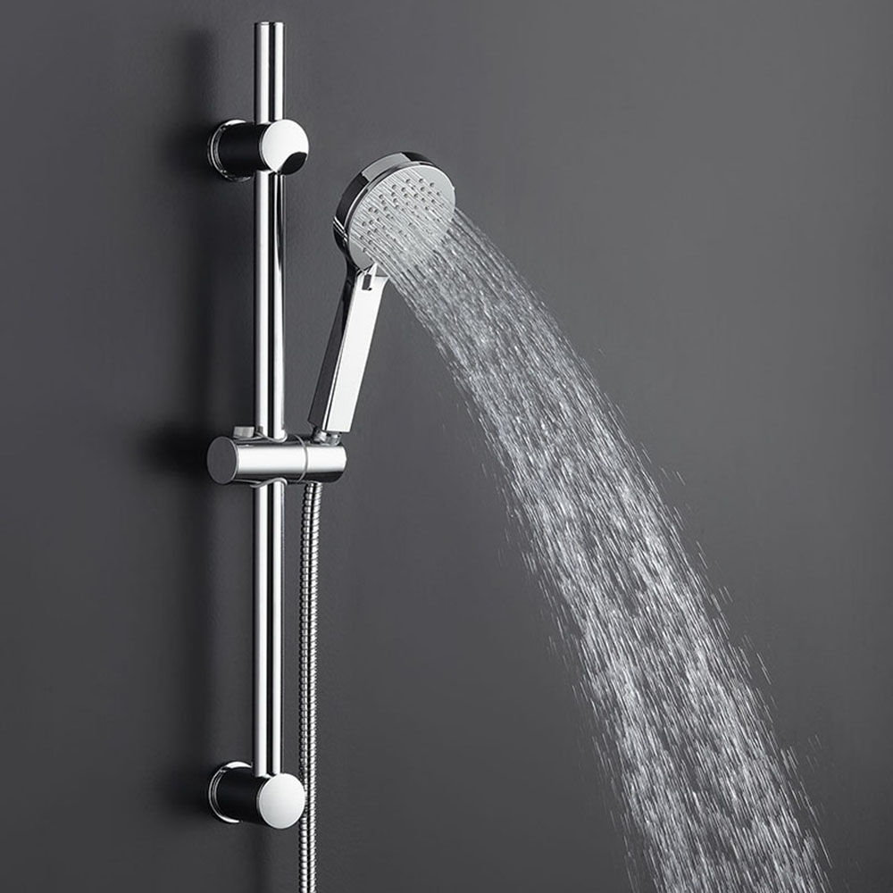 Kibath barra ducha con equipo alas de 65,5 cm acabado cromo brillo de latón
