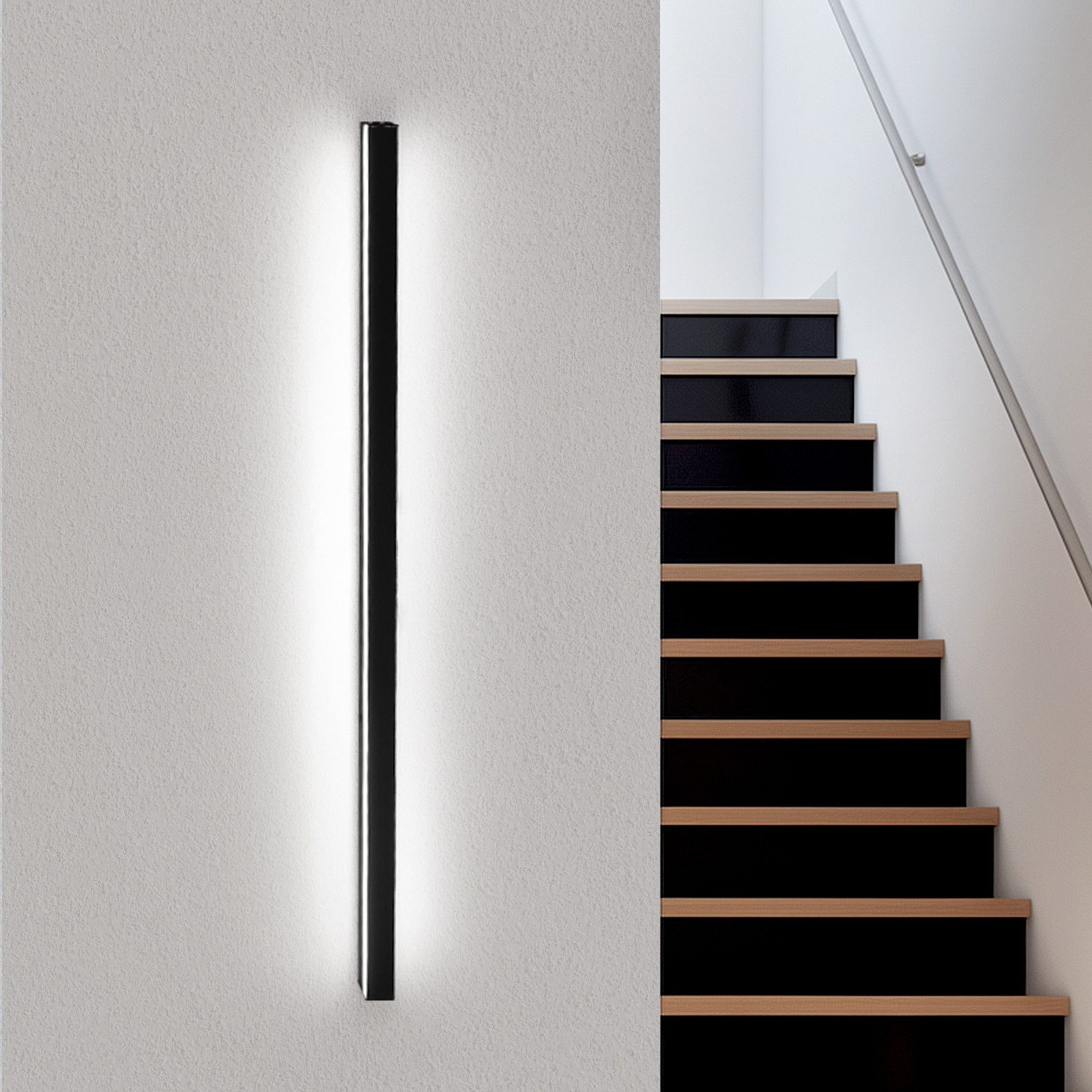 Nettlife aplique pared LED negro 2.5x4