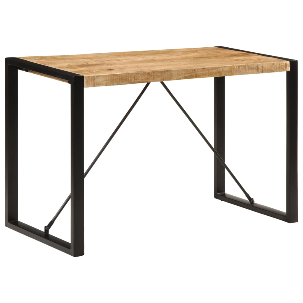 Mesa de comedor madera maciza de mango rugoso 120x55x76 cm oif173057