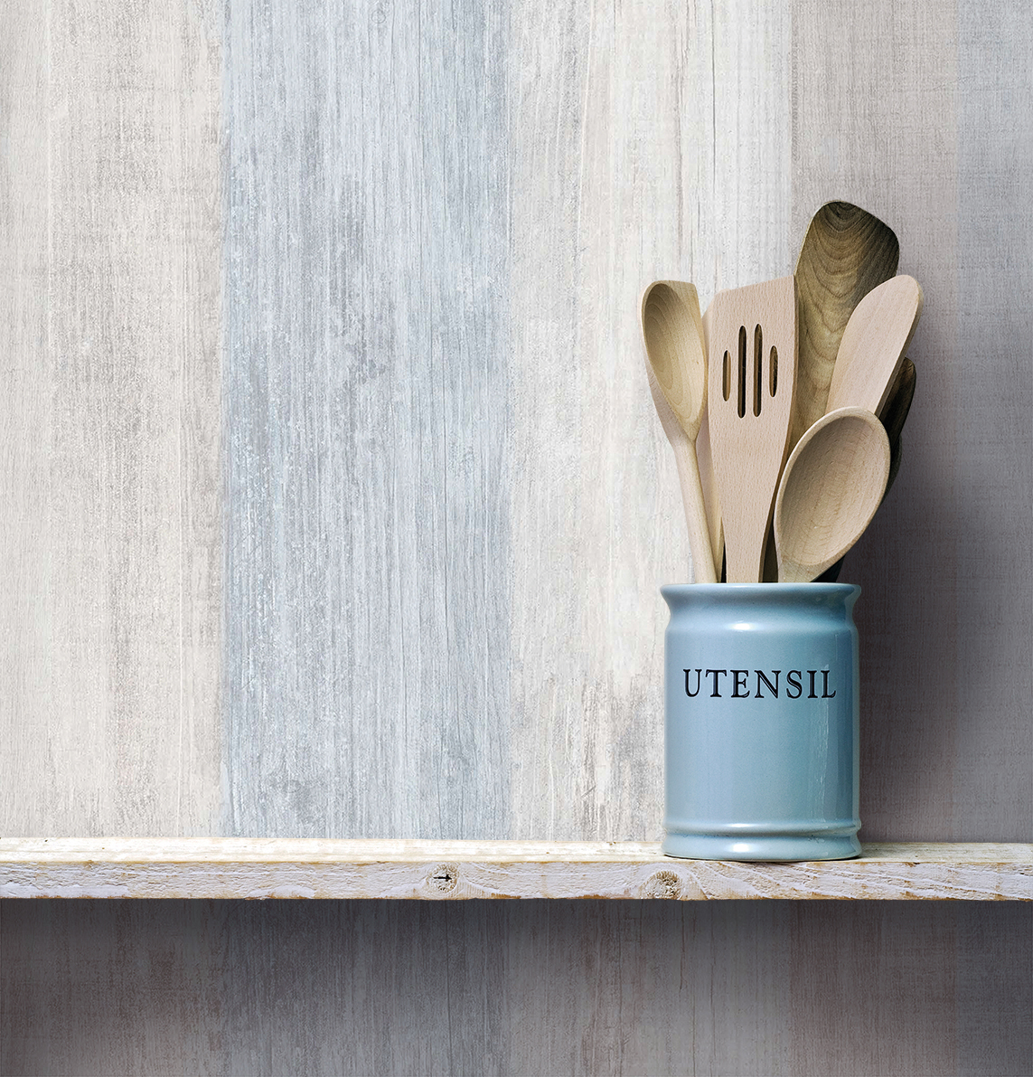 Papel pintado tnt textura madera decapé gris