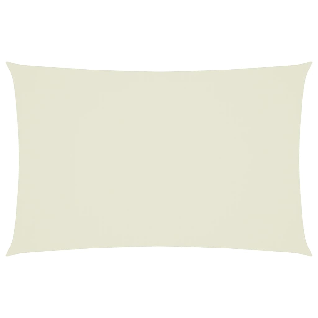 vidaXL toldo de vela rectangular tela oxford color crema 2,5x5 m