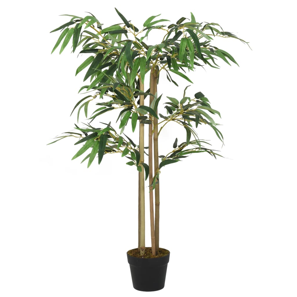 Árbol de bambú artificial con 760 hojas verde 120 cm es7441