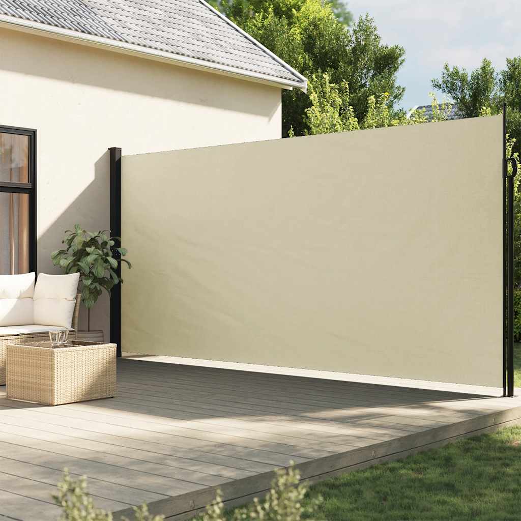Pantalla de jardín, toldo lateral retráctil crema 220x300 cm ety5272559