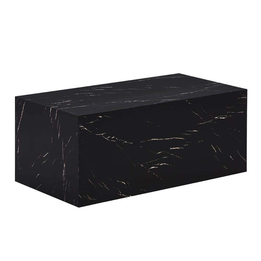 Mesa de centro de mármol amiri l - 95 x 50 cm negro