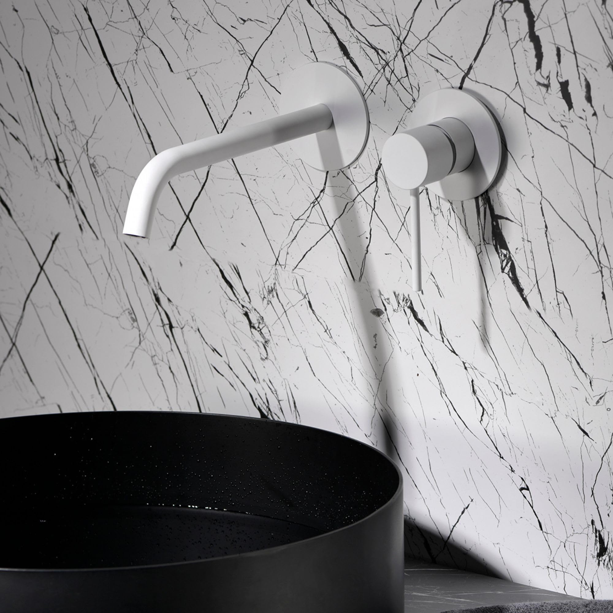 Imex - grifo monomando lavabo empotrado blanco