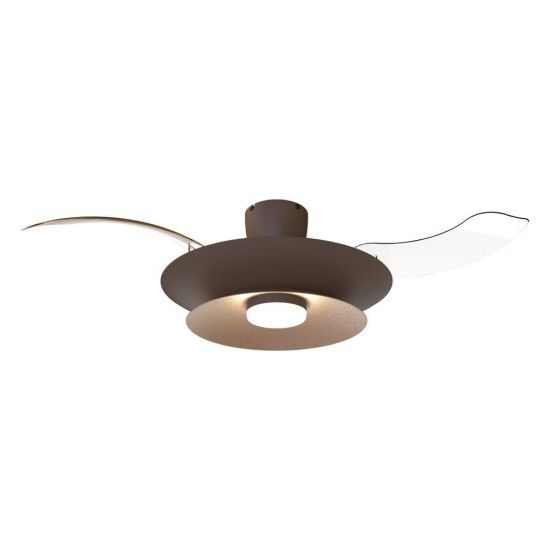 Mantra ventilador plafón moderno LED patagonia 2d café cobre cepillado