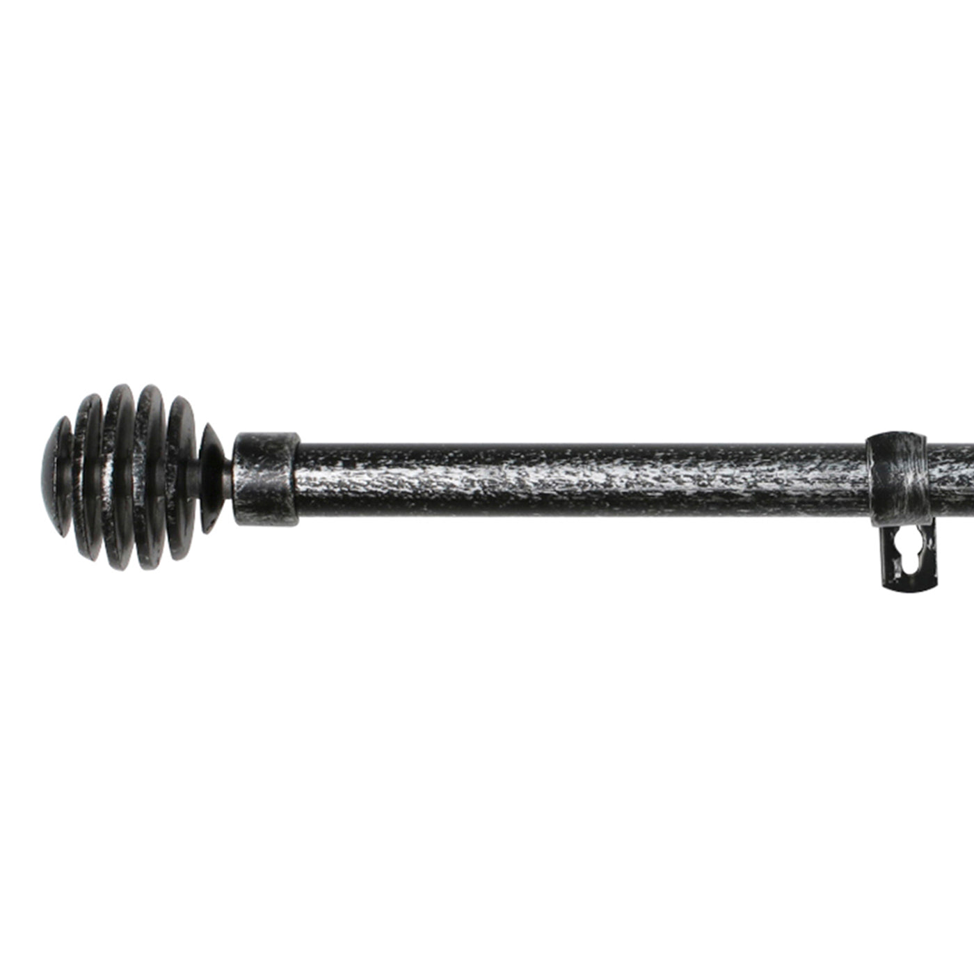 Barra de forja extensible y decorativa(negro+gris, 160-310cm bola rota)