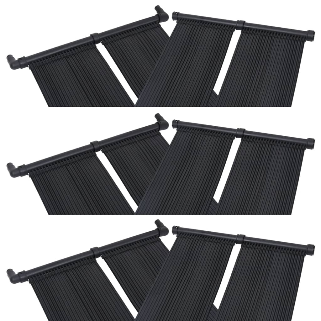 vidaXL panel calentador solar para piscinas 6 unidades 80x310 cm