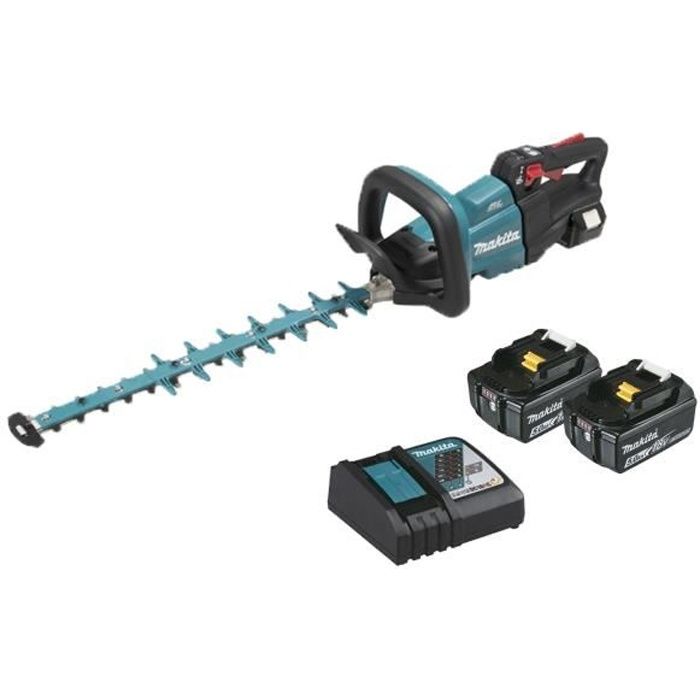 Cortasetos Makita 18v - 2 baterías bl1850b 5.0ah - 1 cargador rápido dc18rc