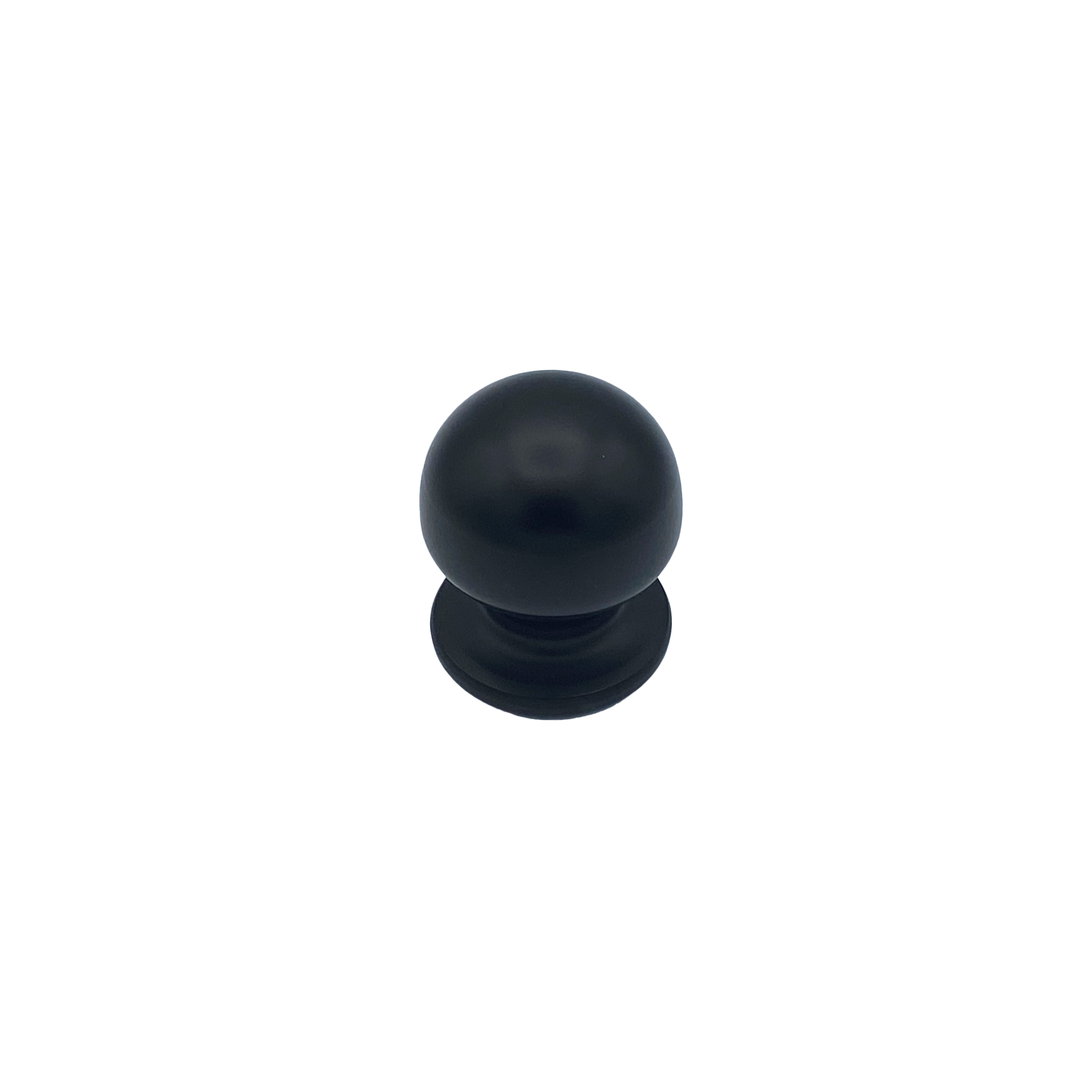 Pomo fijo de puerta, lote de 6, d: 50 mm, aluminio, negro, fijación rápida