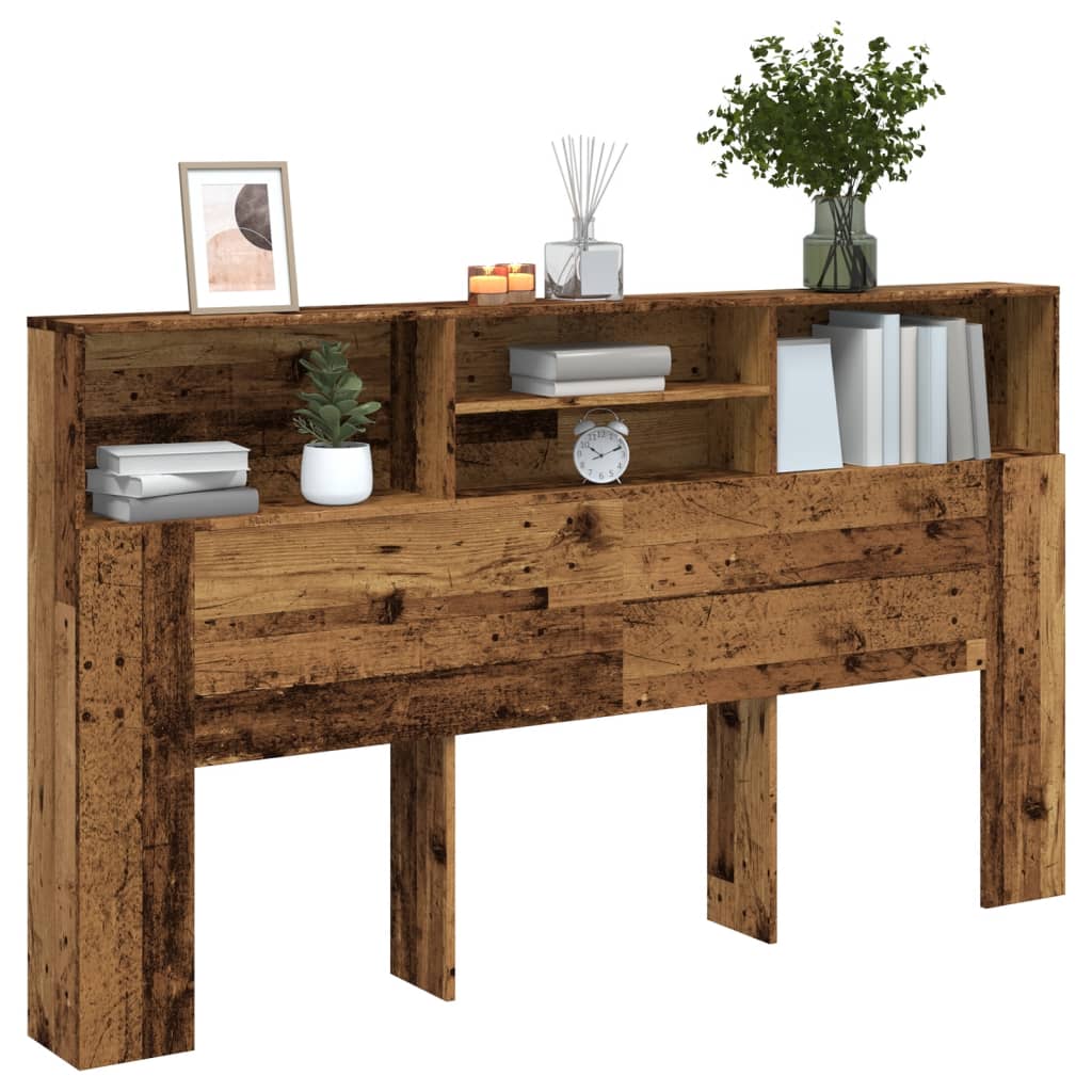 Cabecero armario madera ingeniería envejecida 180x19x103,5 cm eso8270