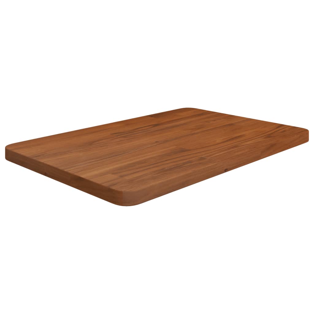 Encimera baño madera maciza tratada marrón oscuro 60x40x2,5 cm eerf9308