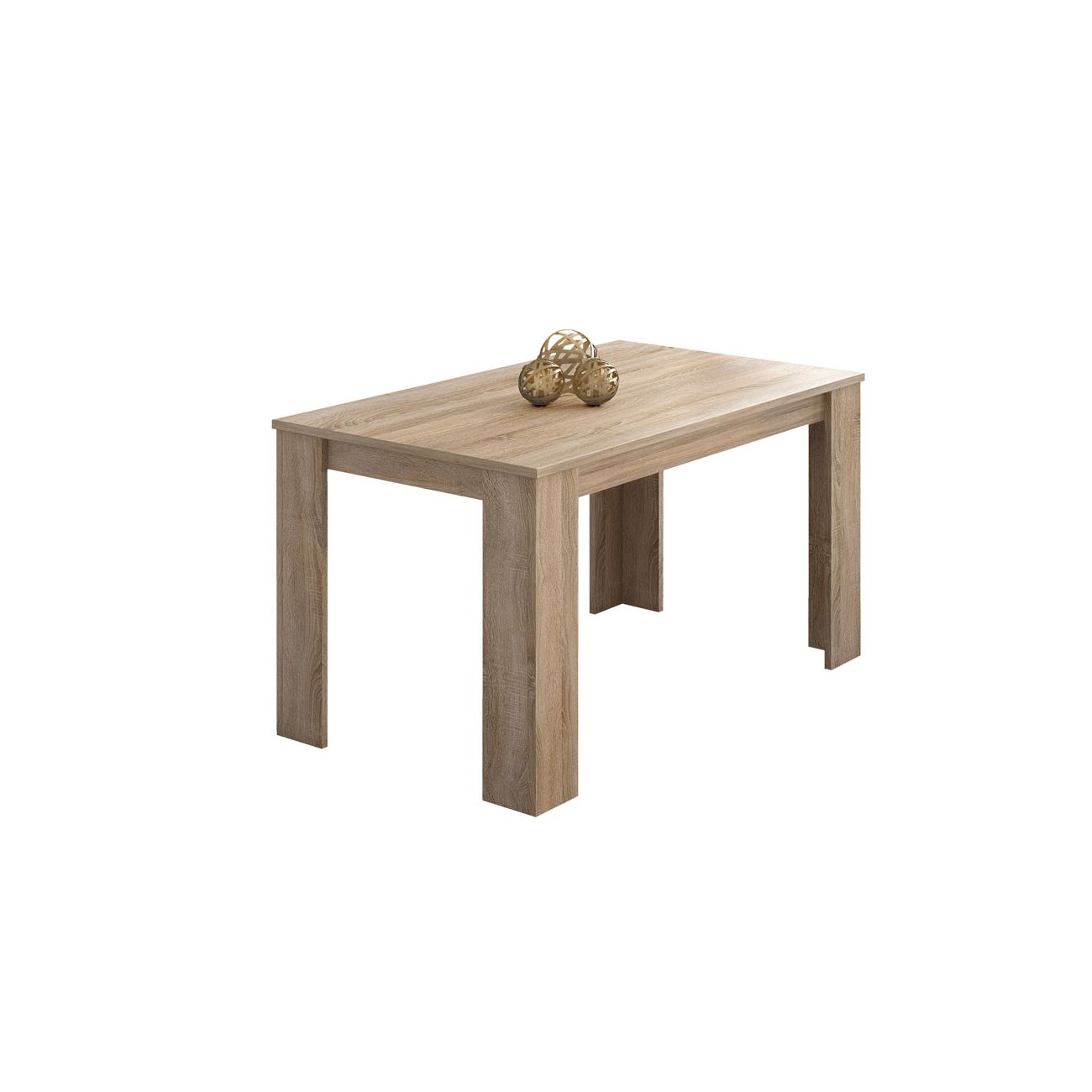 Mesa de comedor fija y robusta 140x80 cm berta cambria