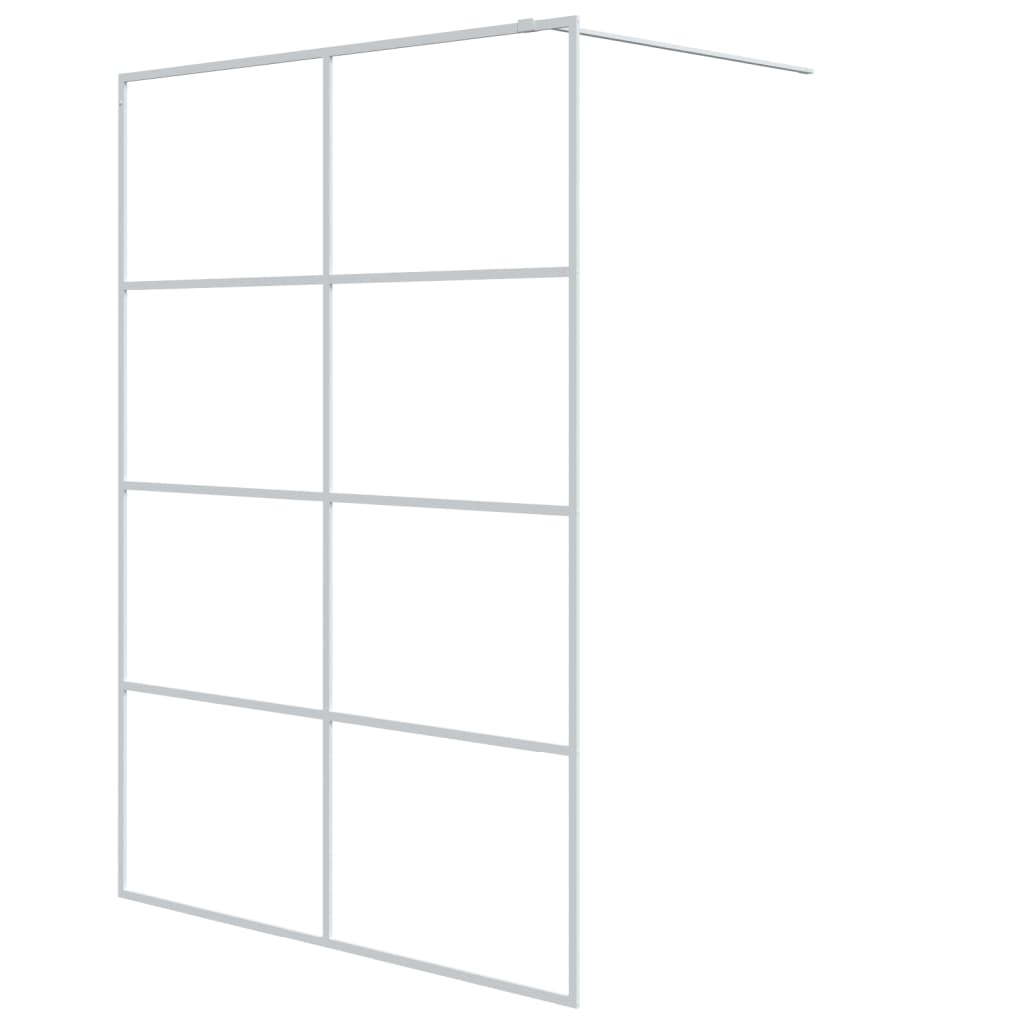 vidaXL mampara de ducha vidrio esg transparente blanco 140x195 cm