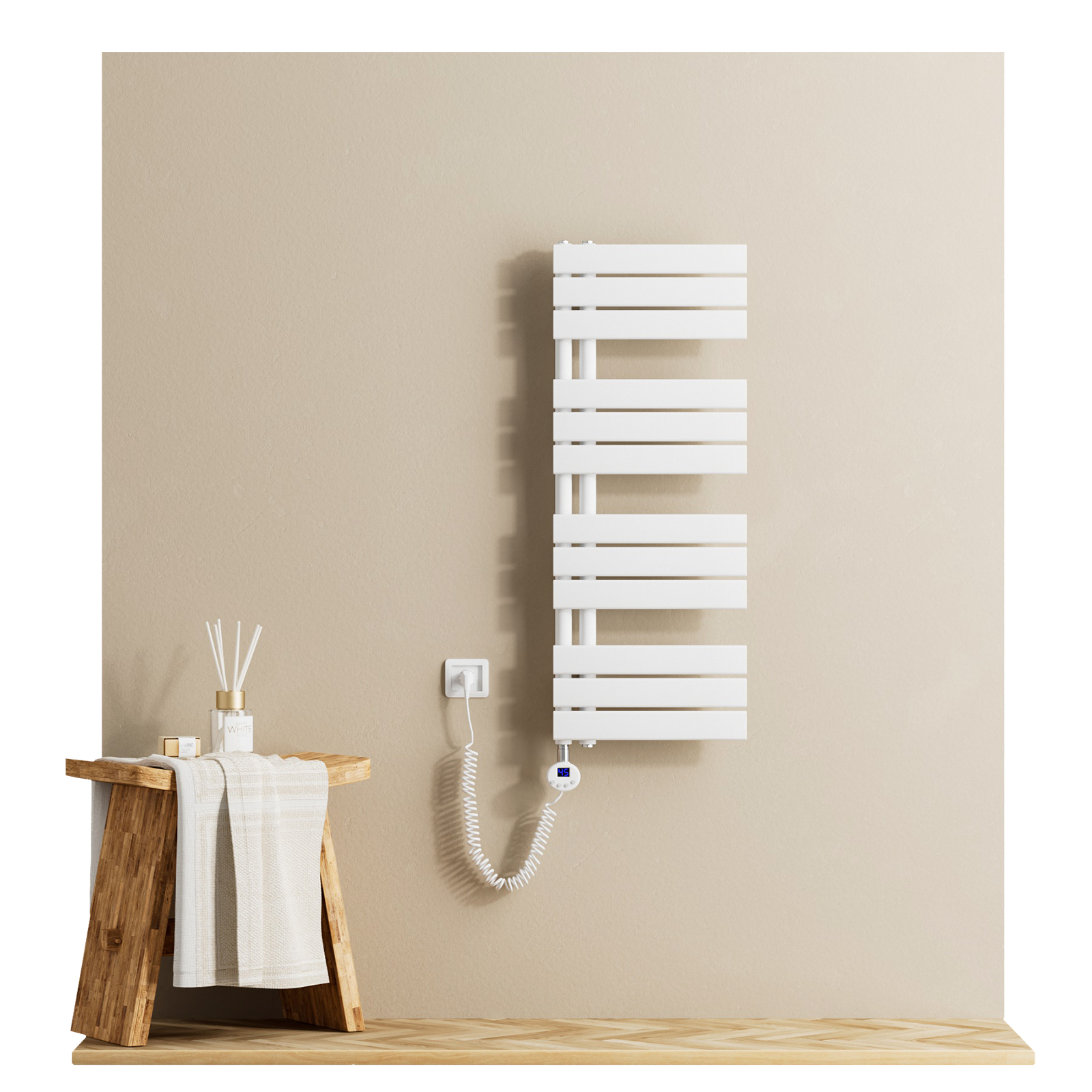Emke toallero eléctrico 1041x400 mm blanco 400w Wi-Fi detección ventana