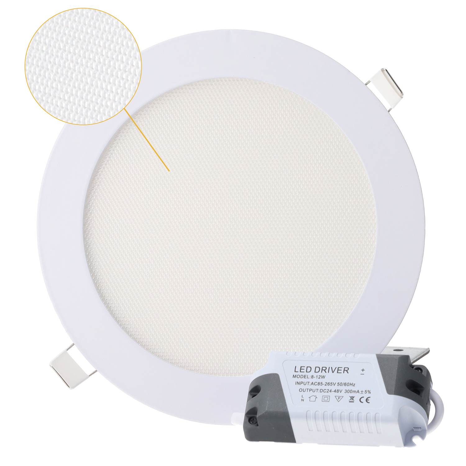 Painel LED 12w 860lm circular cct (tom de luz regulável) ugr17 40.000h