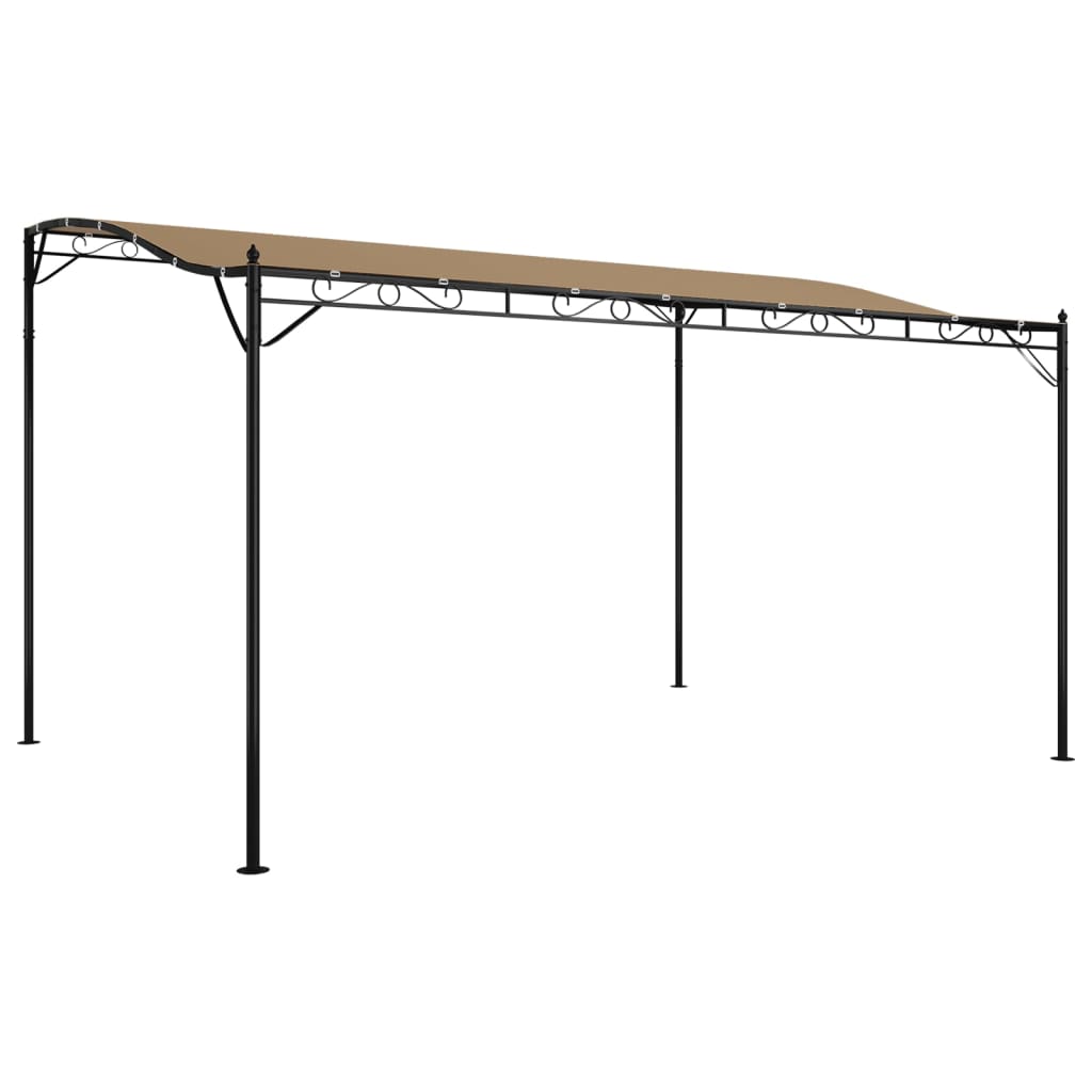 vidaXL toldo acero y tela gris taupe 4x3 m 180 g/m²