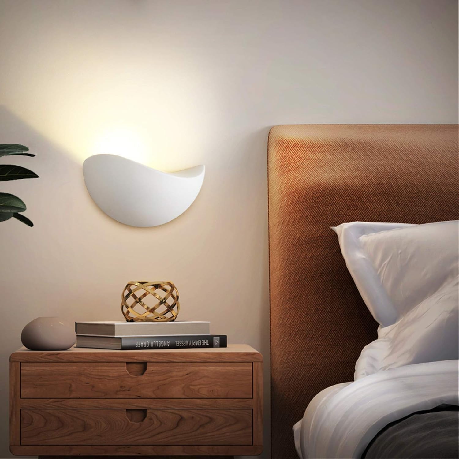 Aplique de pared exterior medialuna aluminio impermeable 5 w 3000 k blanco
