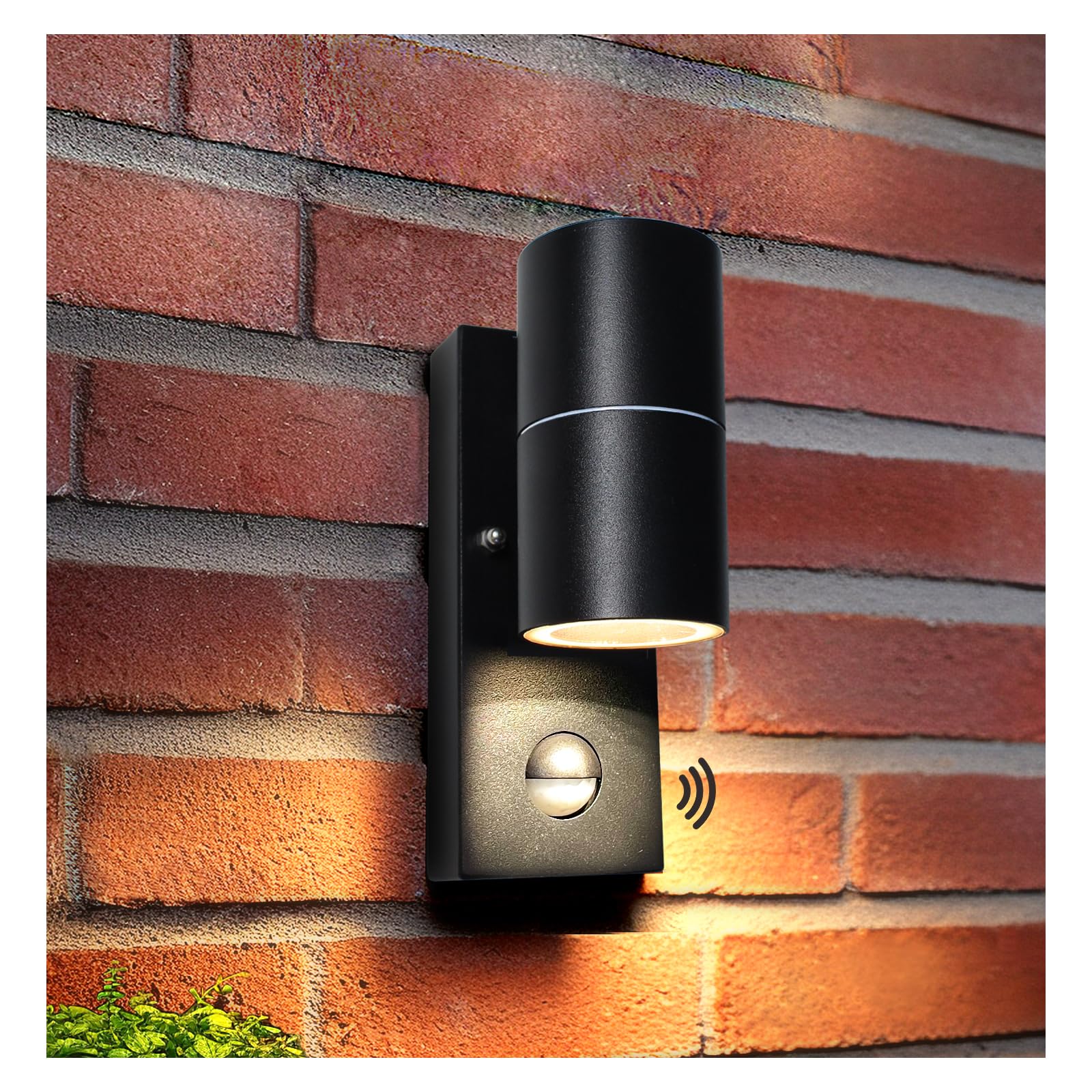 Lámpara de pared exterior con sensor impermeable 5 w 3000 k gu10 blanco