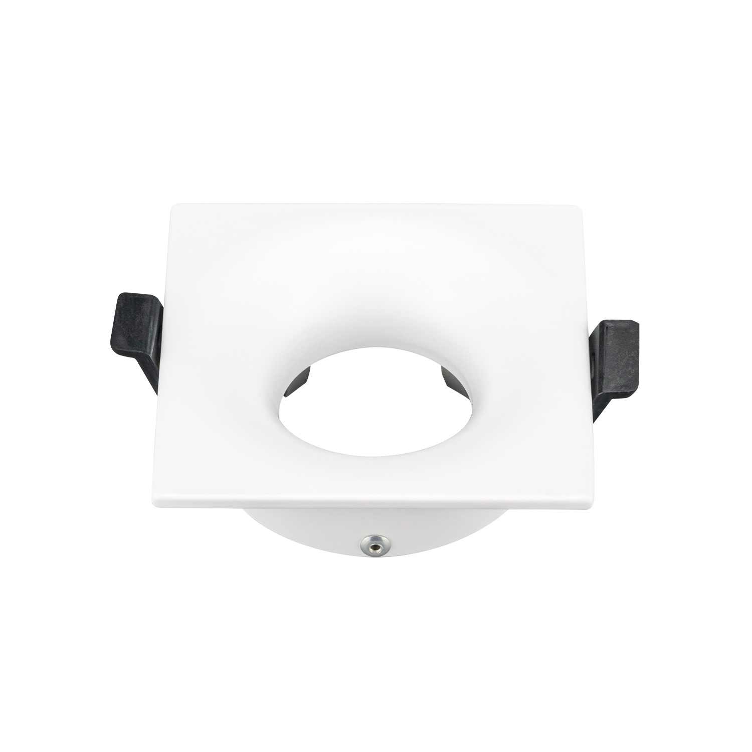 Marco fijo curva cuadrado para gu10 corte ø70mm blanco (mt70c-b)