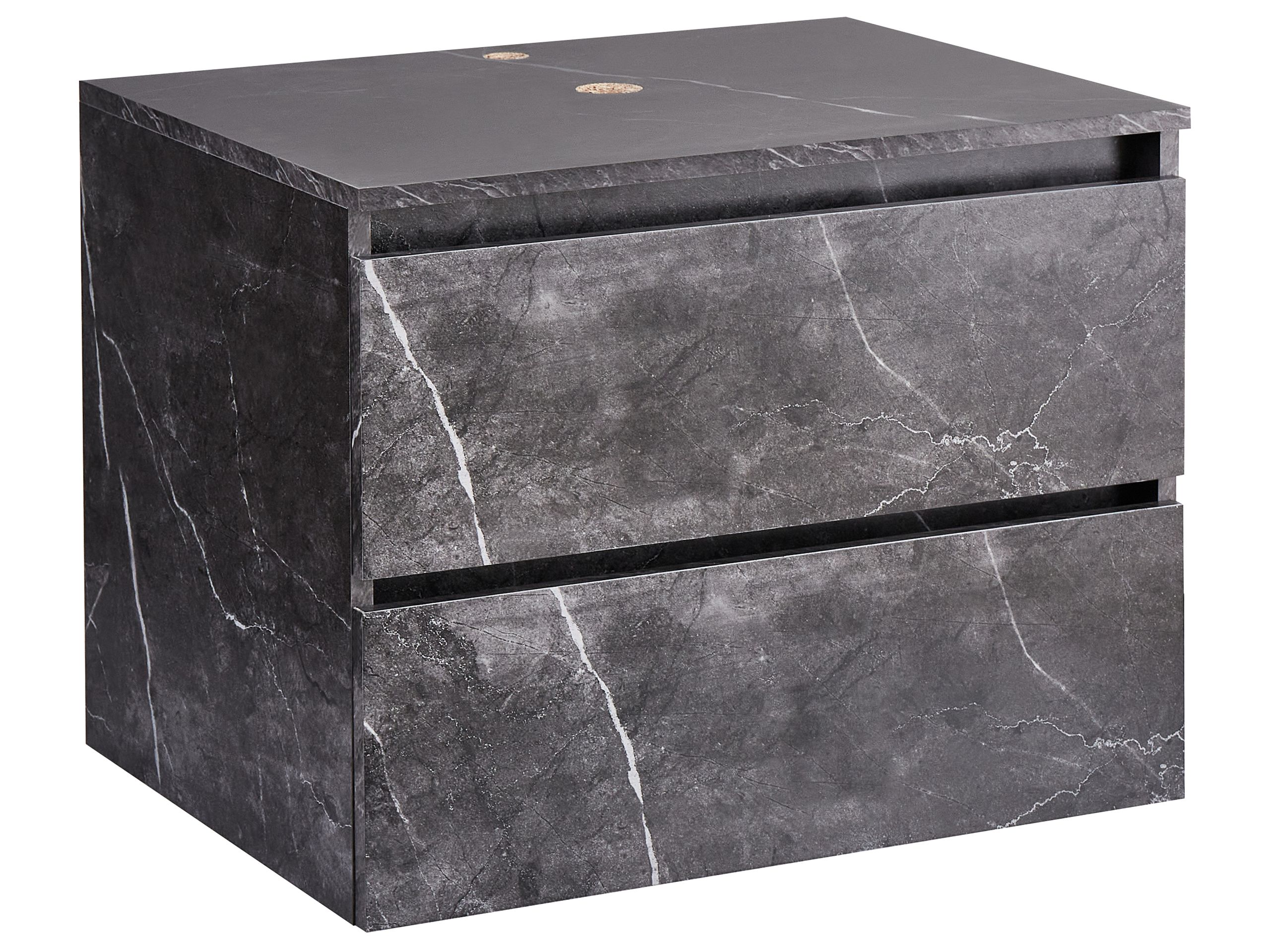 Mueble para lavabo de pared serra 60 cm mármol negro