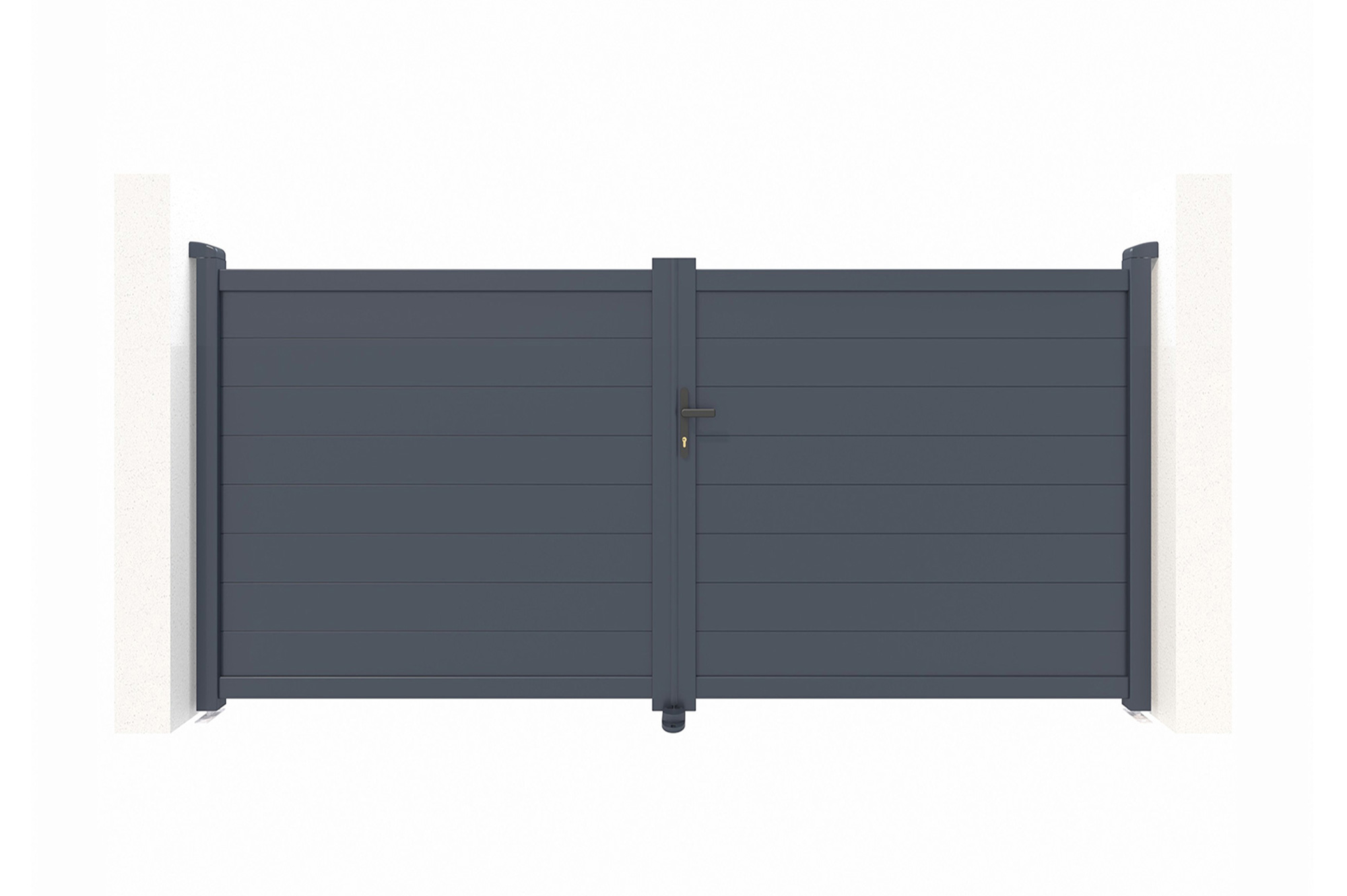 Puerta batiente de aluminio soldado eiger 3m h.140cm