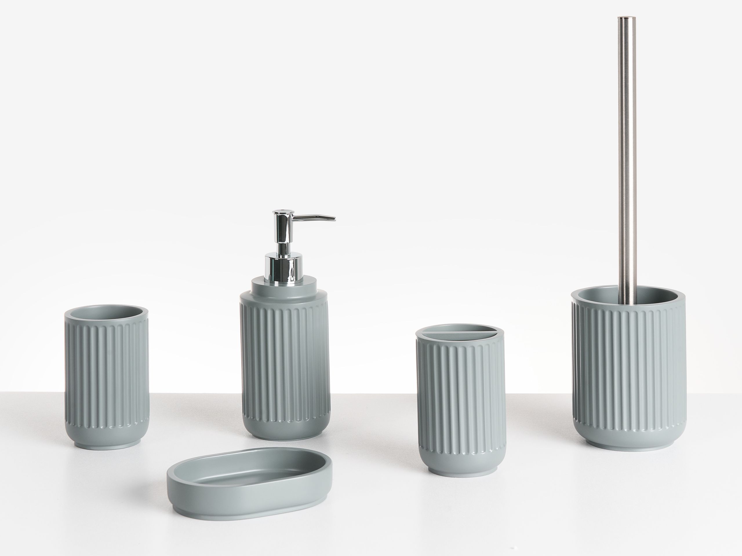 Conjunto de 5 accesorios de baño huarmey gris claro