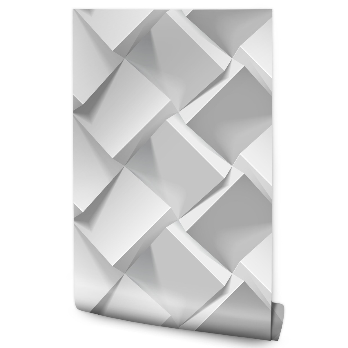Papel Pintado Con Motivos Geométricos En 3d Para El Dormitorio 53cm x 10m