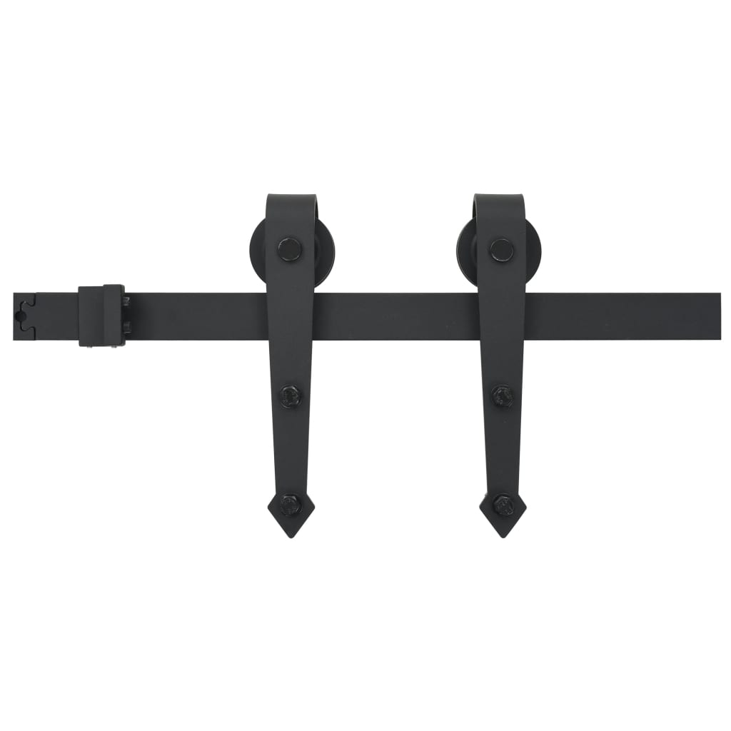 vidaXL kit de herrajes para puertas correderas acero negro 183 cm