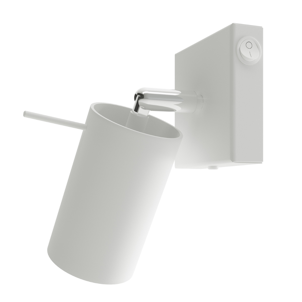 Lámpara de pared ring 1 blanco acero 8x16x8cm