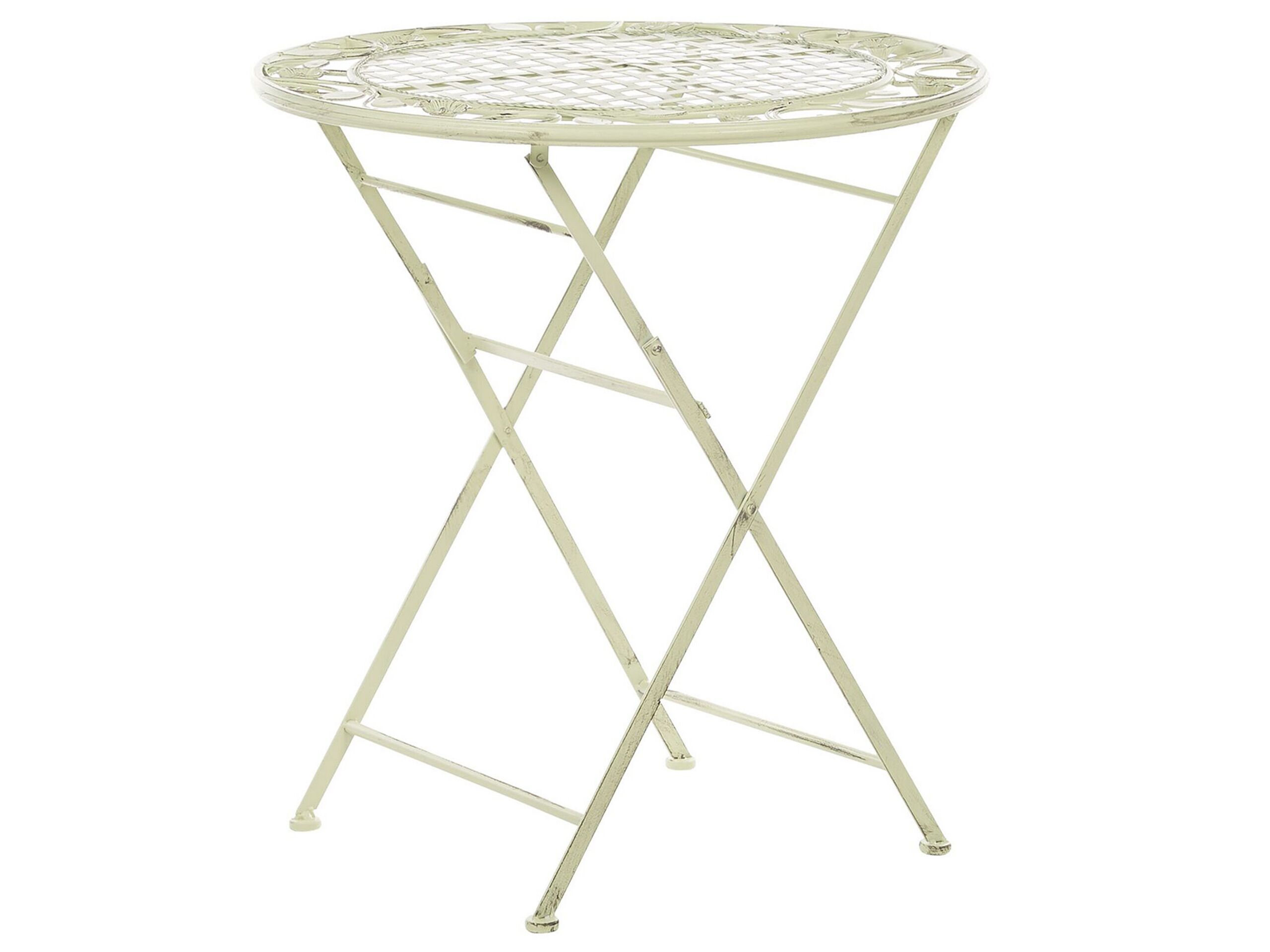 Mesa de balcón bivio 70 cm 70 cm metal verde claro