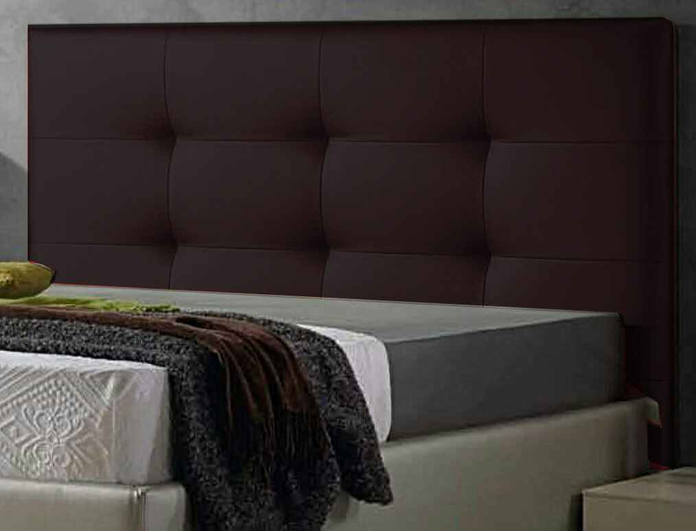 Cabecero de cama texas cabezal tapizado en polipel 180x70 cm marrón
