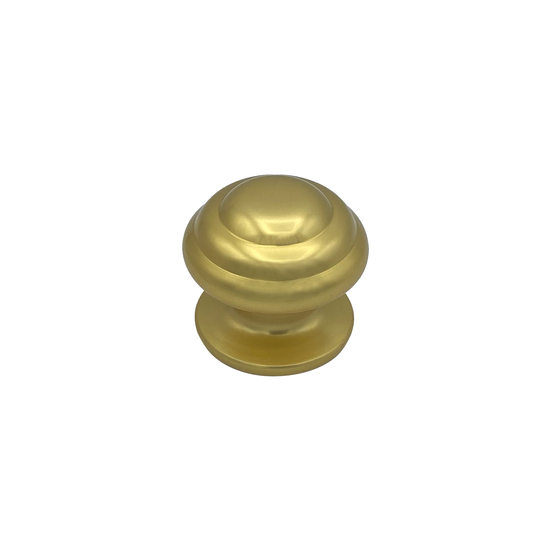 Pomo fijo para puerta, d: 80 mm, de aluminio color oro brillo