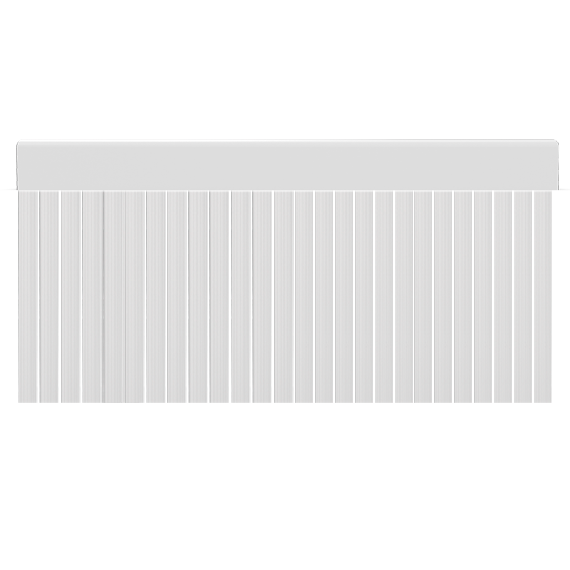 Cortina para puertas de PVC surca blanco opaco / 90 x 210