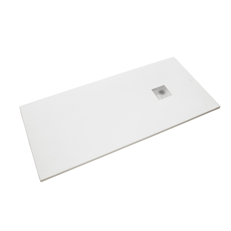 Sindesliz plato ducha antideslizante stone blanco 140x70