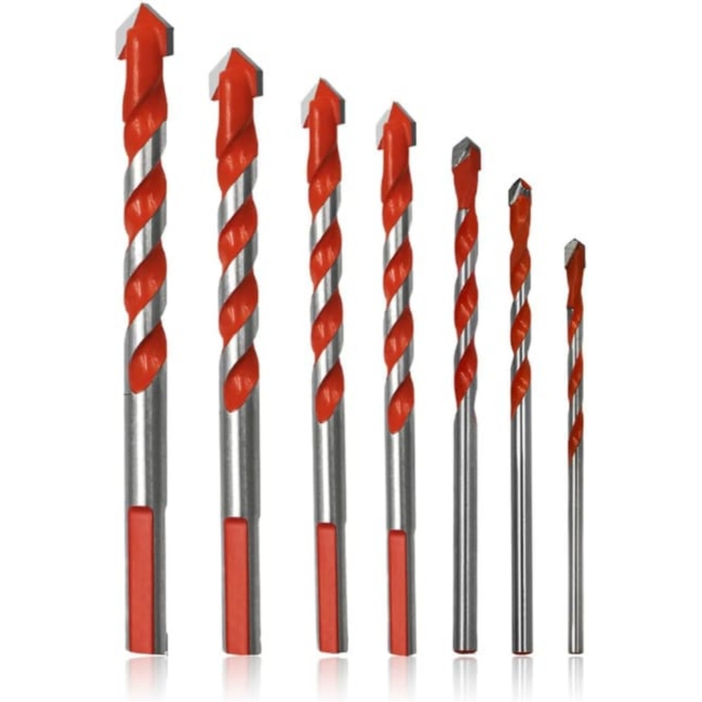 7 brocas metal hexagonales madera plástico perforación