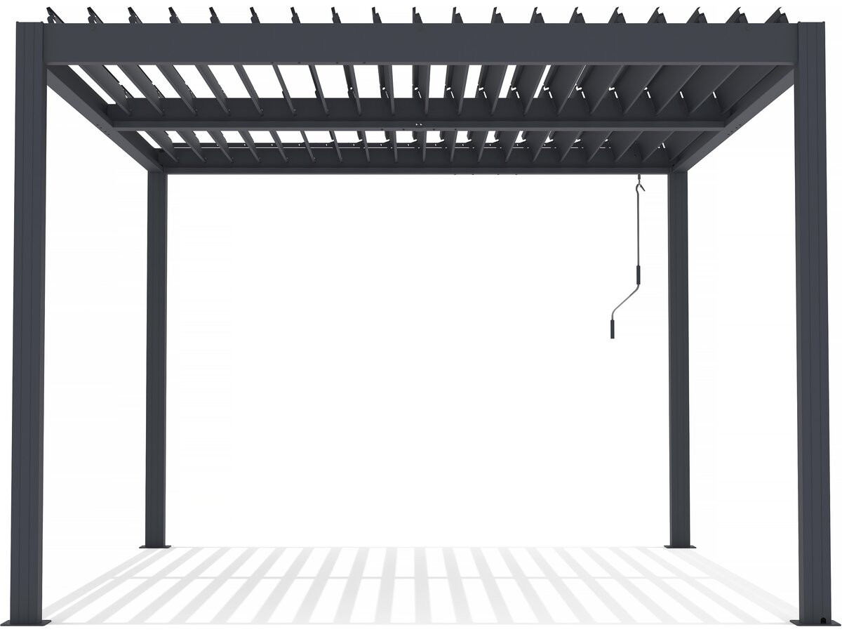 Pérgola bioclimática de aluminio "windsor" - 3 x 4 m - antracita