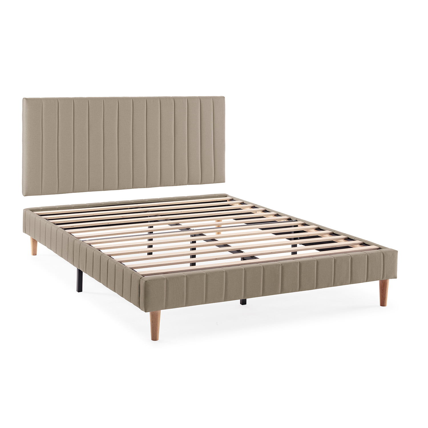 Base tapizada + cabecero eris 160x200 cm beige