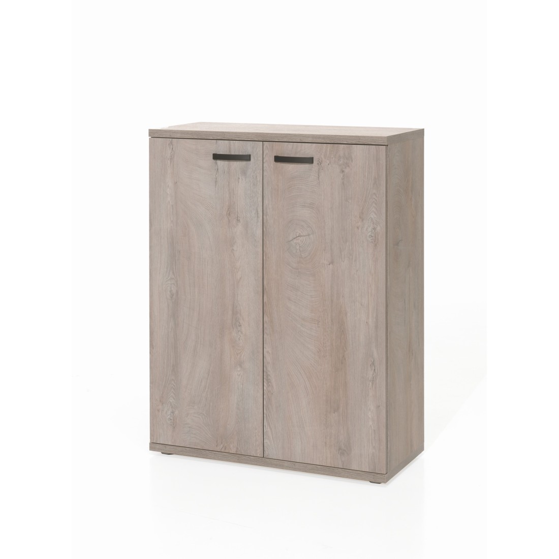 Mueble de almacenamiento para oficina 2 puertas color roble crudo colección