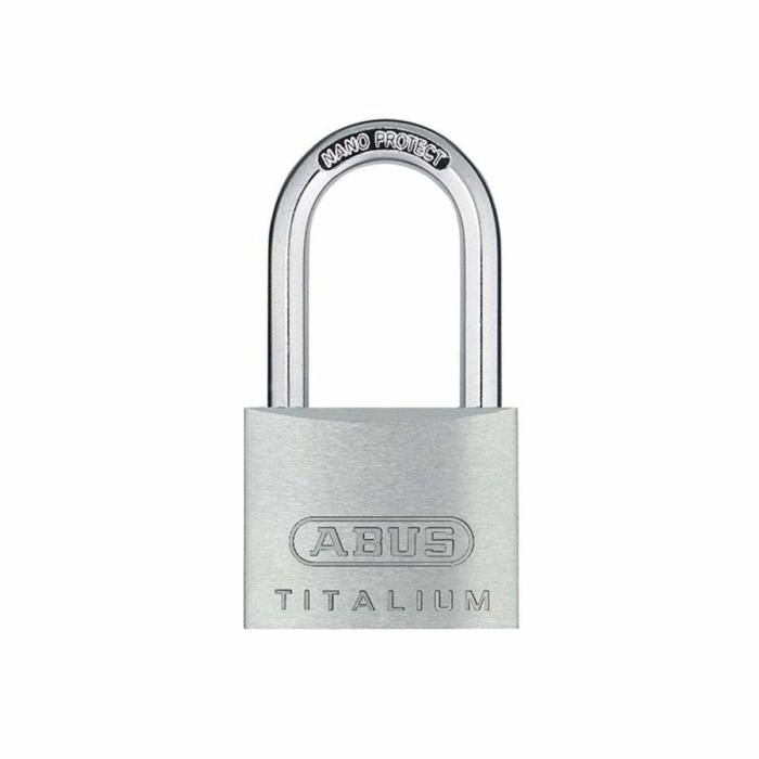 Abus 64ti/40hb40 40 x 40 mm candado con llave de titanio con grillete largo